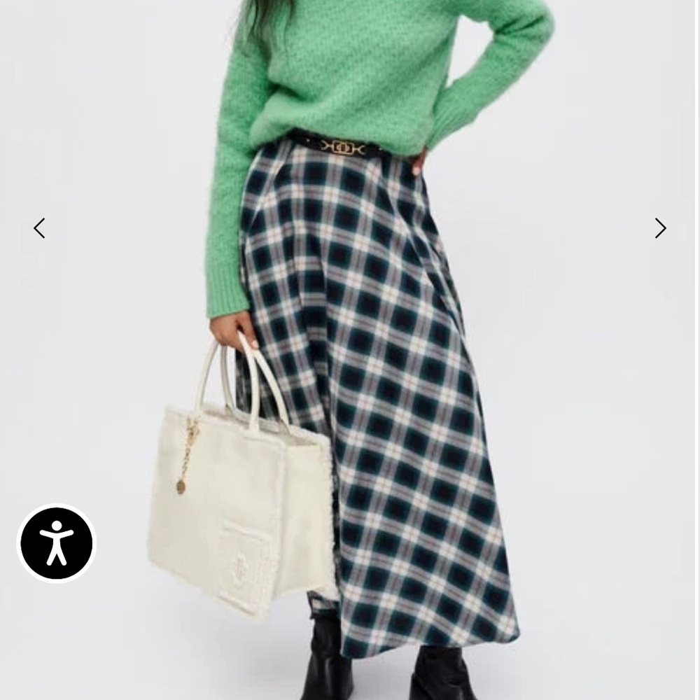 Maje Plaid Skirt